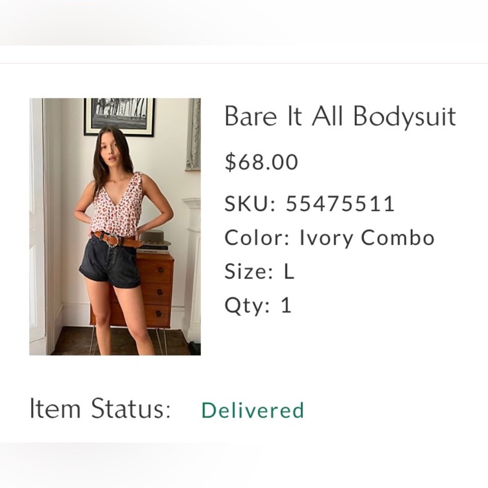 Free People Bodysuit